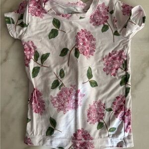 Angel Dear Pink Floral Hydrangea Short Sleeve Pajama set